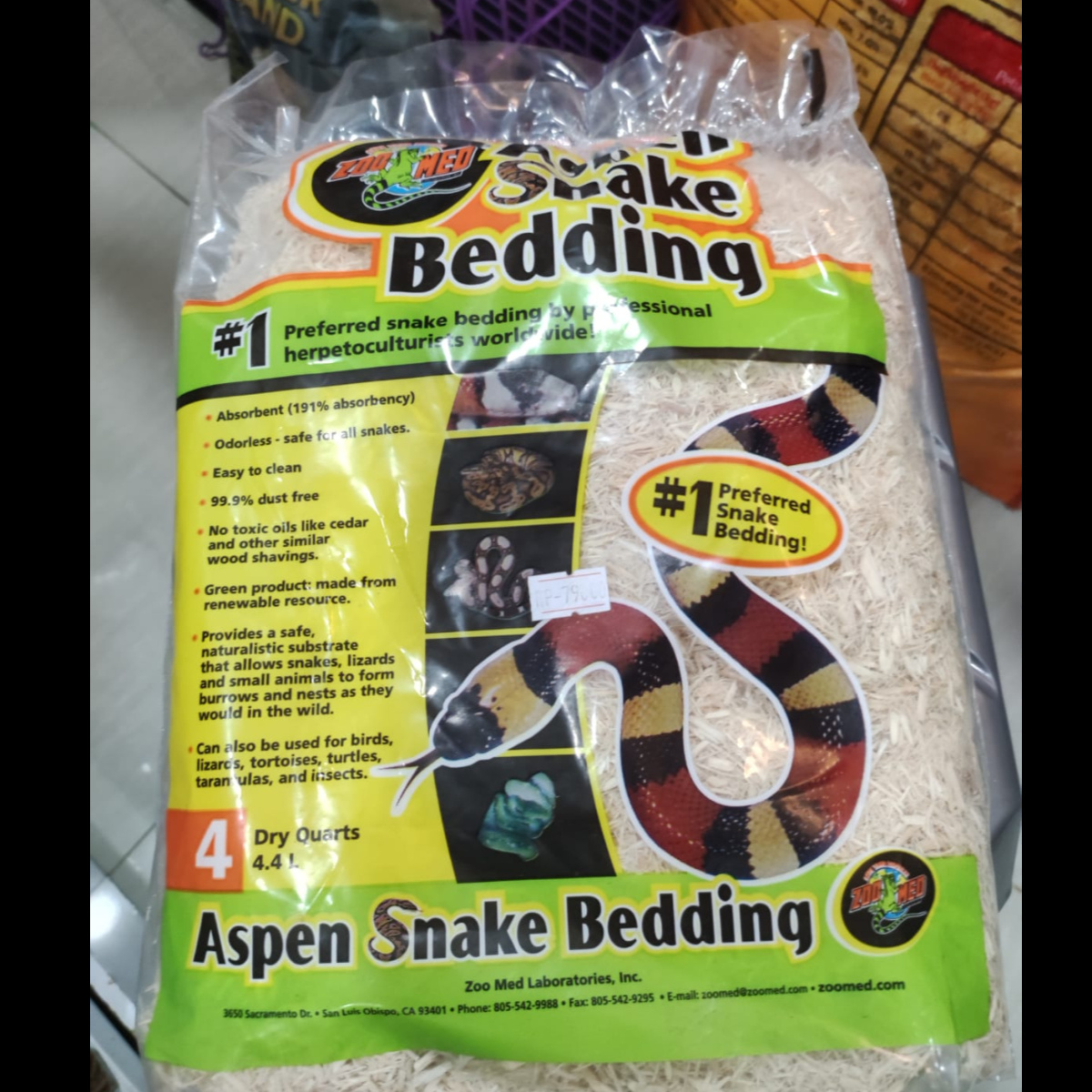 Snake Bedding alas kandang